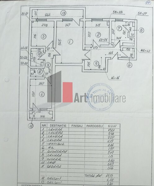 Dristor ap 4 camere et 3 decomandat